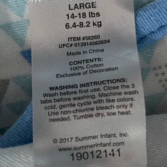 Swaddle Me • Blue Patterned Baby Swaddler - Picture 4 of 4